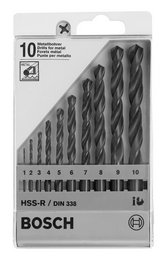 Set burghie pentru metal HSS-R, DIN 338, 10 buc.