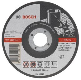 Disc de taiere plan inox - Rapido Long Life D=125mm G=1mm  ― BOSCH STORE - Magazin Online