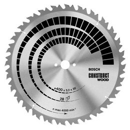 Panza de ferastrau circular de banc Construct Wood,400X30MM Z28 ― BOSCH STORE - Magazin Online